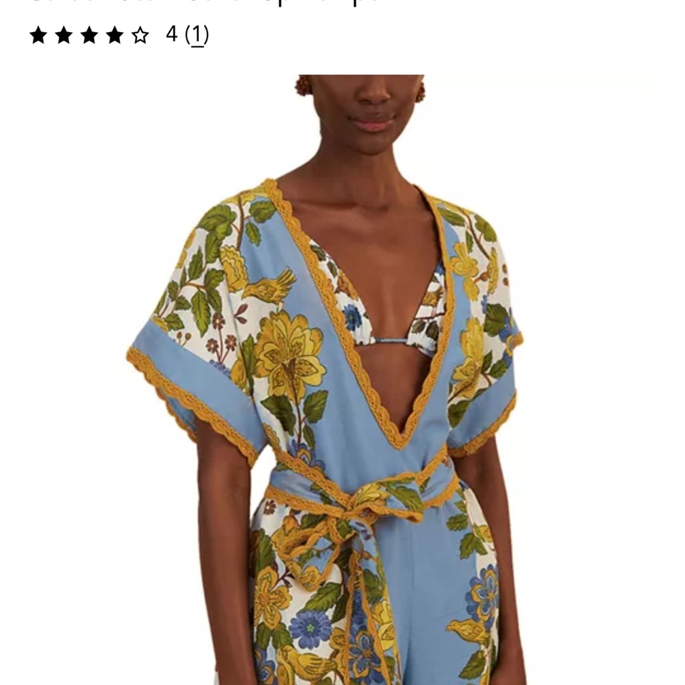 Farm rio Garden Scarf Cover-Up Romper